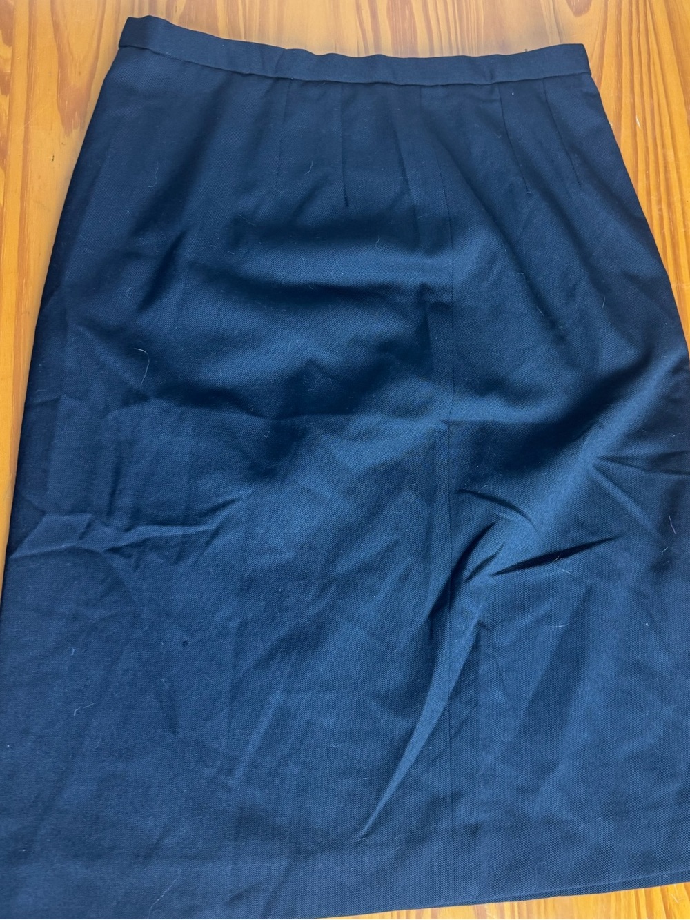Vintage Pendleton 100 % Wool Black A-Line Midi Pencil Skirt Size 12